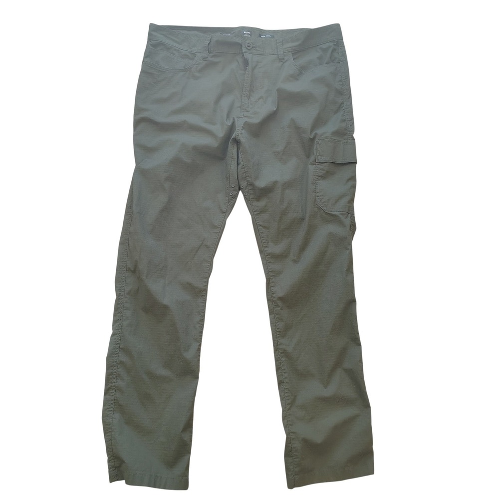 Prana Zion Pants Mens 40x32 Olive Green Ripstop Cargo Hiking Outdoor Standard
